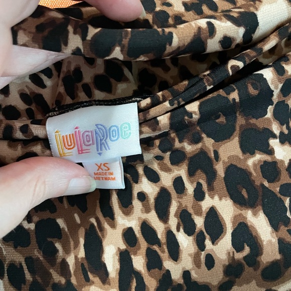 LuLaRoe Azure leopard print A-Line Midi Skirt Night Out - Picture 4 of 5